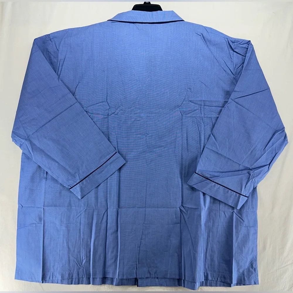 Majestic International Blue‎ Cotton Long Sleeve Pajama Set Men’s Size 3X NEW